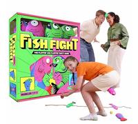 Fish Fight - Divertido juego de fiesta de peces flopping para familias y niños | Fiesta en interiores y exteriores, actividad en el patio de la playa | Divertido juego de mesa y estilo de cartas para