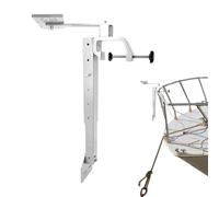 Fish Finder - Mount Bracket with 360° Rotation, Adjustable Height Aluminum Frame, Sturdy Silver Design, Easy Install Feature, Marine Equipment Tool, Boat Accessory for Deck Rail Console Angling