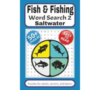 Fish & Fishing Word Search 2 Saltwater: Word Searches with Easy to Read Print about Marlin, Coral Reefs, Deep-Sea Boats and More | 6x9 inches, 110 ... Gift for Vacations, Holidays and Free Times