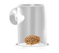Fish Food Feeders, Versatile Tank Foods Dispenser Tube, Transparent Strong Suction Cup Feeder for Floating & Flake Fodder, Perfect for Aquariums & Fish Tanks, Acrylic