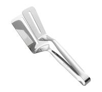 Fish Fry Spatula, Gripper Steak, Space Saving Balanced Control Tongs Function Secure Lift Precision Grip Flexible Head Smooth Edges, Draining Toast Salad Food Tong for Kitchen, Fish