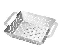 Fish Grill Basket - Portable Stainless Steel Grilling Baskets | Heavy Duty Cookware | Grilling Fish Basket | BBQ Accessories For Outdoor | For Electric Backyard Patio Picnic Tailgating Entertaining