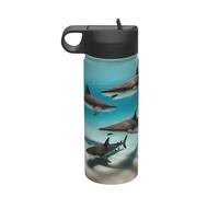 Fish in the Deep Sea - Botella de agua aislada de viaje (18 onzas), imprescindible para camping, fitness y senderismo