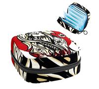 Fish Japan Cool Period Pouch portátil, bolsa de almacenamiento de tampones para servilletas sanitarias, Varios colores, 4.7x6.6x6.6 in/12x17x17 cm