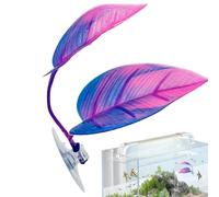 Fish Leaf Pad - PP 6.2x4.5cm | Betta Leaf Hammocks Fish Tank Accessories Aquarium Decor Silk Plants Natural Habitat Spawning Breeding Resting Bed with Suction Cup