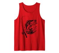 Fish On Worries Gone Funny Relajante Alivio del estrés Pesca Camiseta sin Mangas