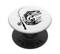 Fish On Worries Gone Funny Relajante Alivio del estrés Pesca PopSockets PopGrip Adhesivo