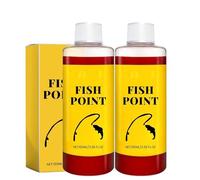Fish Point Liquid, Concentrated Fish Attractant Spray, Fast-Acting Red Worm Formula, Supports Better Bite Response for Freshwater Fishing, 100ml (2ps)