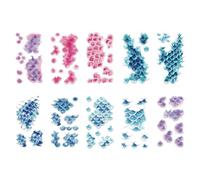 Fish Scale Body Stickers - 10 Pieces Temporary Skin Decals, Waterproof Mermaid Style Body Art for Cosplay Makeup | for Stage Performance, Photo Props, Party, Adult Men Women | Decals for Women