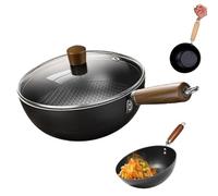 Fish Scale Pattern Flat Bottom Non-Stick Pan, 2025 New Uncoated Non-Stick Household Cooking Pan, Multifunctional Ultra-Durable Frying Pans For Cooking(24cm)