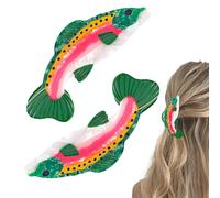 Fish Shaped Hair Clip - Trout Hair Barrette, 4.72 Inches Pin Clip with Strong Hold, Novelty Styling Accessory, Decorative Pin, Fashion Clips for Adding Playful Accent Everyday Hairstyles Casual Wear