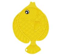 Fish Shaped Pet Feeding Pad, Soft Silicone Feeding Mat, Non Slip Cat Treat Dispenser, Pet Slow Feeding Enrichment Mat 9,84 x 6,89 para perros, gatos, mascotas (azul, púrpura, yellow)