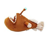 Fish Stuffed Animal, Cartoon Angler Toy, 11.81x7.48in Plush Doll Pillow, Adorable Soft Decor, Cute Animal Cushion for Home, Living Room Bedroom Decoration, Gift, Kids