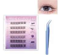 Fish Tails Glueless Press-On Eyelashes,Press on Lashes No Glue Needed,Lash Clusters,Self-adhesive eyelashes,Press On Eyelashes No Glue Needed (Wide Stem Fish Tail)