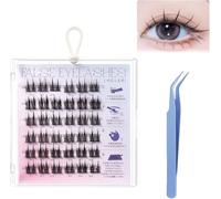 Fish Tails Glueless Press-On Eyelashes,Press on Lashes No Glue Needed,Lash Clusters,Self-adhesive eyelashes,Press On Eyelashes No Glue Needed (Twin Tower Spike Wheat Ear)