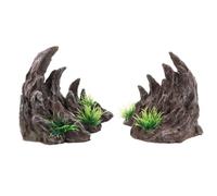Fish Tank Accessories 2 Pieces Artificial, Resin Jagged Rock Safe Realistic