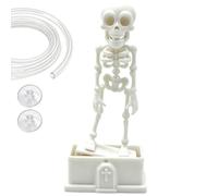 Fish Tank Air Bubbler Decorations Halloween Dancing Skeleton Aquarium