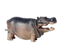 Fish Tank Air Bubbler, Resin Aquarium Hippo Decoration, Realistic Air Stone, Enhances Oxygen Circulation, Sturdy Material, Fits Various Tank Sizes, Ideal para Aqua Scaping
