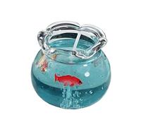 Fish Tank Bubble Candle, Mini Jelly Wax Decorative Scent Candle with Cute Aquarium Style Design, Aesthetic Home Fragrance Light for Bedroom Desk Meditation Spa Yoga Party Favor Decor 5cm