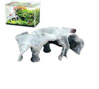 Fish Tank Cave - Acuario Underground Tunnel Hideaway | Natural Breeding Cave | Small Cichlids Betta, Cory Decorative Landscape Ornament Reptiles, Accessories, Stress-Free Environment