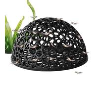 Fish Tank Cave, Shrimp Shelter, Turtle Hideaway, Hollow Ventilated Structure, Lightweight Pressure Design, for Betta Breeding Freshwater Saltwater Use, 4x4x2 Inches Brown 1 Piece