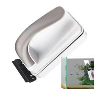 Fish Tank Cleaner, Magnetic Glass Scrubber, 12.3x8.1x5.7cm/4.85x3.19x2.25 Inches Algae Scraper Tool, Anti-Scratch Brush Head, Double-Sided Design for Aquarium, Home, Office, School, Apartment Use