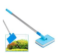 Fish Tank Cleaning Brush - Long Handle Rustproof, Foldable Sponge Scrubber Aquarium Cleaning Tool with Soft Bristles Easy Use Accessory for Algae Betta Water Wall Turtle Reptile Terrarium Kitchen