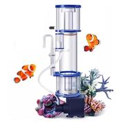 Fish Tank Filter, Aquarium Protein Skimmer with Needle Brushes/Air Intake Silencer, Up 100-150L Fish Tanks and 3-Level Adjustable Height Bracket, Ultra-Low Noise, for Small Coral Aquarium