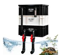 Fish Tank Filter - Aquarium Water Circulation Cleaner System for Clear Habitat | Multi Layer Filtration Unit with Oxygen Flow Support, Impurity Removal Device for Sand Gravel Turtle Aquatic Home