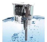 Fish Tank Filter - Filtro de acuario internal - Coldwater or Tropical Aquariums | 4 w-10 w Models with Activated Carbon, Microporous Cotton, Skimmer Layer, Shock-Fix Knob, Ideal para 30 - 60 cm Fish