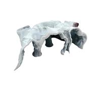Fish Tank Hideouts, Shrimp Cave Decoration, Natural Landscape Design, Compact Hideaway Structure, Aquarium Ornaments for Reptile, Betta, Cory, Guppy, Small Cichlid, Tank Use, Gray Color