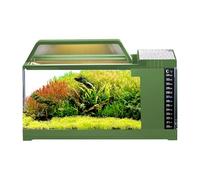 Fish Tank Kit, Fish Tanks with LED Light Filter, ABS, Polystyrene Small Quiet Pump Kit with Filtration System, Smart Desktop Accessories for Bedroom, Living Room, Home Decorations, 30x13x18.5cm
