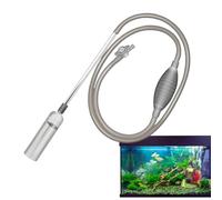 Fish Tank Manual Water Changer | Cleaner Vacuum Pipe | Long Hose Semi-Auto Rubber Aquarium Cleaning Tool for Mud, Gravel, Debris Removal, Easy Water Change for Fish Tank Maintenance