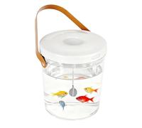 Fish Tank - Mini Portable Aquarium, Quiet Oxygen Circulation, Built In LED Light, Supports Aquatic Life Function, Top Sensory Toy, 2000mAh Battery Power, For Reptile Bait Fishing Kids Sensory Play