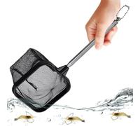 Fish Tank Net - Long Handle Aquarium Scoop, Extendable Fine Mesh | Small Aquarium Cleaning Catching Tool, Maintenance Equipment Accessory For Pond Lake River Stream Sea Cleaning Garden