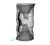 Fish Trap - Angling Landing Bait Net, Folding Fishing Mesh Trap for Bass, Trout, Crappie, Catfish Carp Kayak Shore Lake Beach Pond River Fishing Adventures, 11.81x23.62 Inches