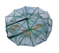 Fish Trap, Folding Crab Cage, Escape-Proof Fishing Net with Entrance Holes, Portable Gear for Shrimping, Lake, Pond, Kayak, Beach, Camping, Freshwater Catching, Outdoor Angling Use