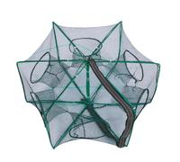 Fish Trap - Nylon Folding Crab Cage Durable Escape Proof Net Cage | Portable Fishing Trap | For Lake Shrimping Kayak Beach Pond Catching Use