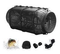 Fish Trap, Portable Crayfish and Crab Cage, 7,48 x 12,48 pulgadas Construcción de nailon resistente, red de malla plegable con orificio de entrada para atrapar culo, camarón, tortuga en lago, estanque
