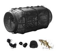 Fish Trap, Portable Crayfish and Crab Cage, Foldable Fishing Accessory, Perfect For Catching Eels Shrimp Turtles In Lakes Ponds Freshwater and Saltwater, Easy To Use, 12.4x7.48x7.48 In