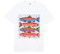Fish Trout In a Row Colorful Fishing Lover Summer Comfort Colors Adult Heavyweight T-Shirt