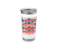 Fish Trout In a Row Colorful Fishing Lover Summer Vaso térmico de acero inoxidable de doble pared
