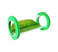 Fish Túnel, Foam Floating Acrylic Habitat with Leaf, Betta Shelter and Resting Spot, Natural Aesthetic, Long Lasting Clarity, Acuarium Tank Accessory for Shrimp and Small Fish, 10 cm