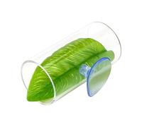 Fish Tunnel Aquarium, Betta Tunnel Cave Toy, Compact Design Tank Accessory, Acrylic Swim Tube Shelter with Leaf Pad for Breeding, Spawning and Resting Decorative