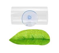 Fish Tunnel, Betta Cave Toys, Acrylic Shelter with Leaf Pad, Swim Tube, Aquarium Decor, Spawning and Breeding, Resting, Fish Tank Accessories, 3.07x1.57 Inches