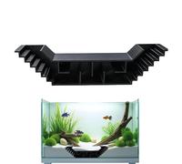 Fish Tunnel For Aquarium - 21 cm Aquarium Tunnel Decoration, Corner Fish Tank Accessory For Shrimp Betta Crayfish, ABS Underwater Cave Shelter, Aquatic Ornament, Derground L Shaped Corner Tunn