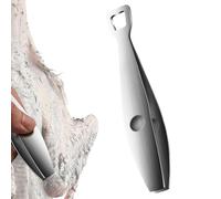 Fish Tweezers Bones, Stainless Steel Kitchen Tweezers, 5.2x0.79 Inches Versatile Multifunctional, Professional Flat Clip Tool for Cooking, Removal, Deboning Salmon, Trout, Catfish