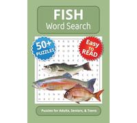 Fish Word Search: Easy to Read | 110 pages | 50+ puzzles | Great Gift Idea