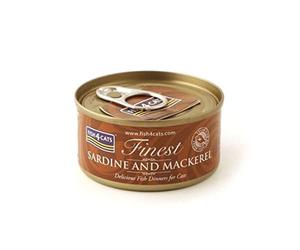 Fish4Dogs Sardine and Mack - Tarro de comida para gatos (70 g, 10 unidades)