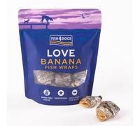 Fish4Dogs Snack natural para perros - Love Banana con pescado 100 g (pack de 10)